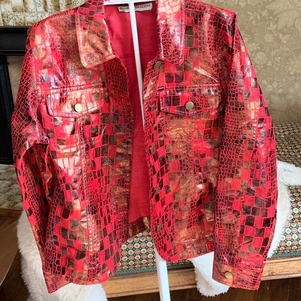Bamboo Traders faux leather‎ light jacket. Worn 2x.